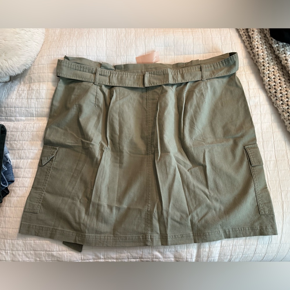 LOFT Olive Green Mini Skirt